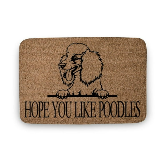 Hope You Like Poodles Welcome Mat,Perfect Gift for Dog Owner Pet Lover New Home Decor Housewarming Gift,Home Decor, Welcome Mat,Indoor Doormat,Front Back Door Mat 17”x30”