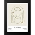 thumbnail image 2 of NKTN 18x24 Black Modern Framed Museum Art Print Titled - Woman line portrait, 2 of 5