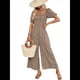 thumbnail image 2 of Mono de Verano 2025 para Mujer, Estilo Floral, Informal, Holgado, con Pierna y Corta. Caqui S, 2 of 10