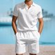 thumbnail image 1 of WILLBEST Traje de Verano para Hombre, de Carga Corta, Holgado, Informal, Transpirable, de Manga Corta, de Lino, 1 of 8
