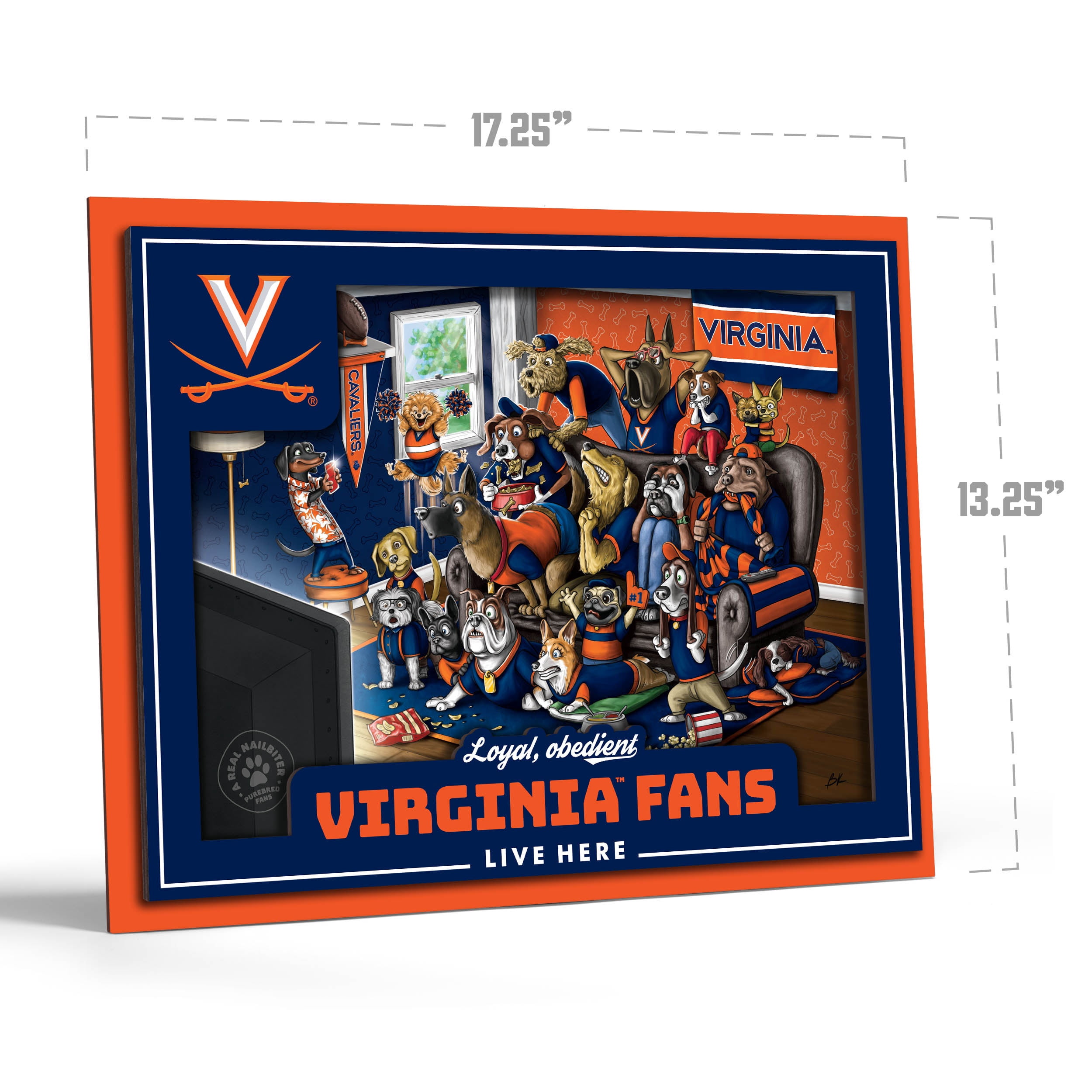 YouTheFan NCAA Virginia Cavaliers Purebred Fans Wall Art