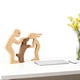 thumbnail image 4 of Estatua de perro y humano, estatua de madera, adorno de mesa, figuras coleccionables de perros, escultura de perros para estantería, escritorio, ofici, 4 of 8