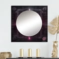 thumbnail image 1 of Designart "Enigmatic Magenta Divine Chakra Gateway III" Modern Geometric Square Mirror For Wall Decor - Large Purple Square Printed Wall Mirror Art - Wall Mounted Square Large Mirror, 1 of 5