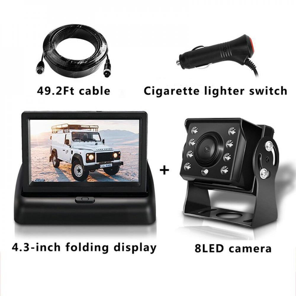 Rear View Backup IR Camera Wireless 12-24V Transmitter & Receiver For Truck/Bus 