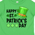 thumbnail image 4 of Inktastic Happy St. Patrick's Day Green Hat and Clovers Boys or Girls Toddler T-Shirt, 4 of 5