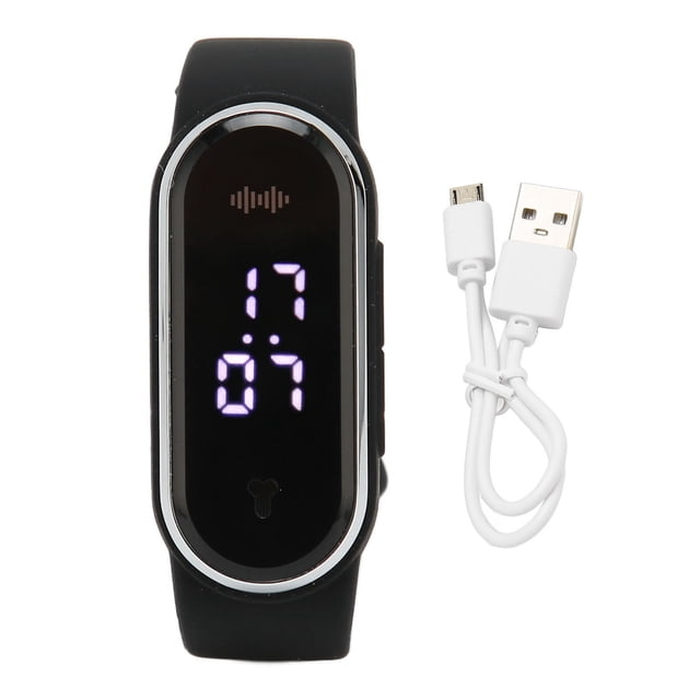 Reloj repelente de mosquitos ultrasónico LED Eliminación de electricidad estática Descarga automática Repelente de mosquitos Reloj de pulsera negro