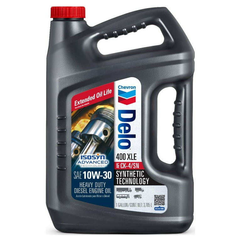 Delo Chevron Delo 400 XLE SAE 10W-30, 1 Gallon, Heavy Duty Diesel