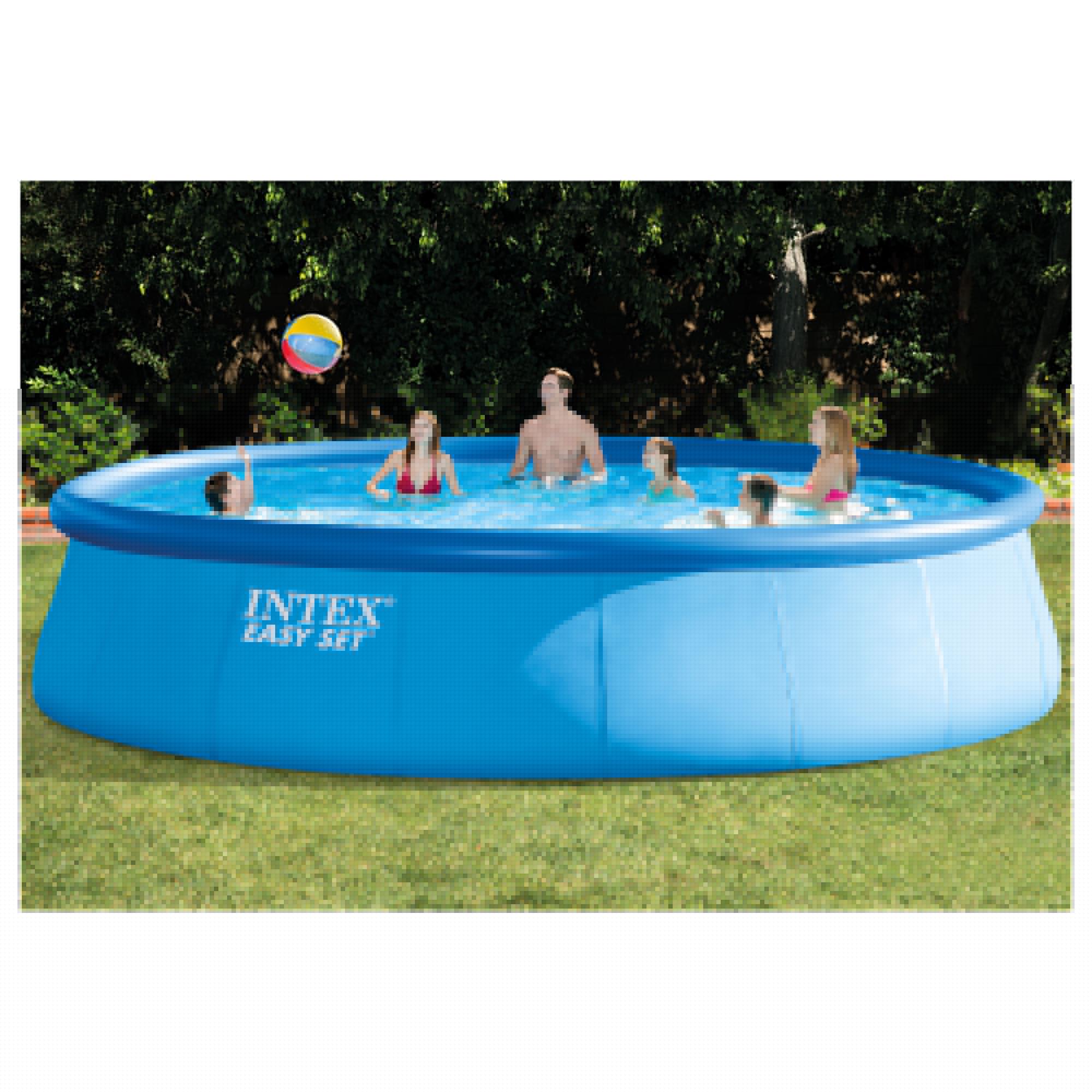 thumbnail image 3 of Intex Inflatable Round Pool, 18’ Round Solar Pool Cover & Type A Filter (6 Pack), 3 of 10