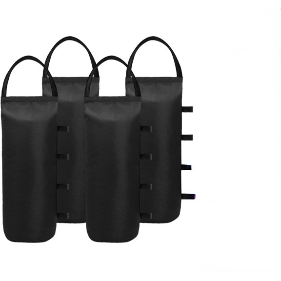 4 (Black) Cylindrical Sand Bags Weights for Canopy Weight Bag Outdoor Advertising Tent Sunshade Fixed Windproof sandbag Bag Weight Bags for Pop up Canopy Tent (Without Sand)