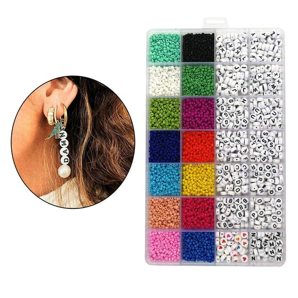 5000pcs 3 mm de semillas de pequeñas, artesanales de letras de de amor para pulseras Fabricación de joyas y manualidades, perfecl cuentas de pulsera