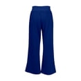 thumbnail image 7 of Bibifish Womens Pants Black Drawstring Waist Soft Loose Wide-Leg Pants Fit Casual Daily Errands Weekend Relaxing Pants With Side Pocket, 7 of 7