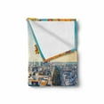 thumbnail image 2 of Fall Soft Flannel Fleece Blanket, Aerial View of Eiffel Tower at Sunset Paris France Cityscape Historical Landmark Image, Cozy Plush for Indoor and Outdoor Use, 50" x 70", Multicolor, by Ambesonne, 2 of 6