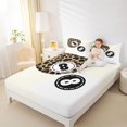 thumbnail image 4 of spefrowx Cartoon Lucky 8 Ball King Sheets for Girls, Brown Leopard Print Bedding, 4 Pieces, 1 Flat Sheet, 1 Fitted Sheet and 2 Pillowcases, 4 of 6