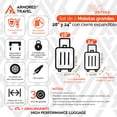 thumbnail image 3 of Maletas de viaje grandes de polipropileno con cierre premium YKK BIG series set 2 piezas 28”+ 24” capacidad 25kg cierre expandible candado de alta seguridad TSA LOCK Armored Travel KUNZITE, 3 of 9