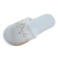 thumbnail image 4 of Fiesta Novia Spa Zapatillas Boda Dama de honor Zapatillas de invitados Zapatillas de baño Zapatos de casa de huéspedes Zapatillas de spa Zapatillas Cu Plata Baoblaze Zapatillas de novia desechables, 4 of 7