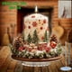thumbnail image 5 of Adornos navideños, adornos navideños, regalos navideños, vela navideña, bosque, adorno acrílico plano 2D, festival navideño, fiesta en casa, decoración de escritorio, soporte acrílico, 5 of 6
