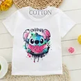thumbnail image 5 of Camiseta de algodón para niños, camiseta de dibujos animados de Disney Lilo Stitch, camiseta de manga linda de Stitch, camiseta gráfica Y2k, camisetas para niñas y niños, 5 of 5