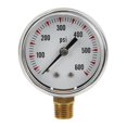 thumbnail image 1 of Manomètre radial Y50 0-600 psi avec raccord en laiton NPT 1/4 po pour la mesure de la pression, 1 of 4