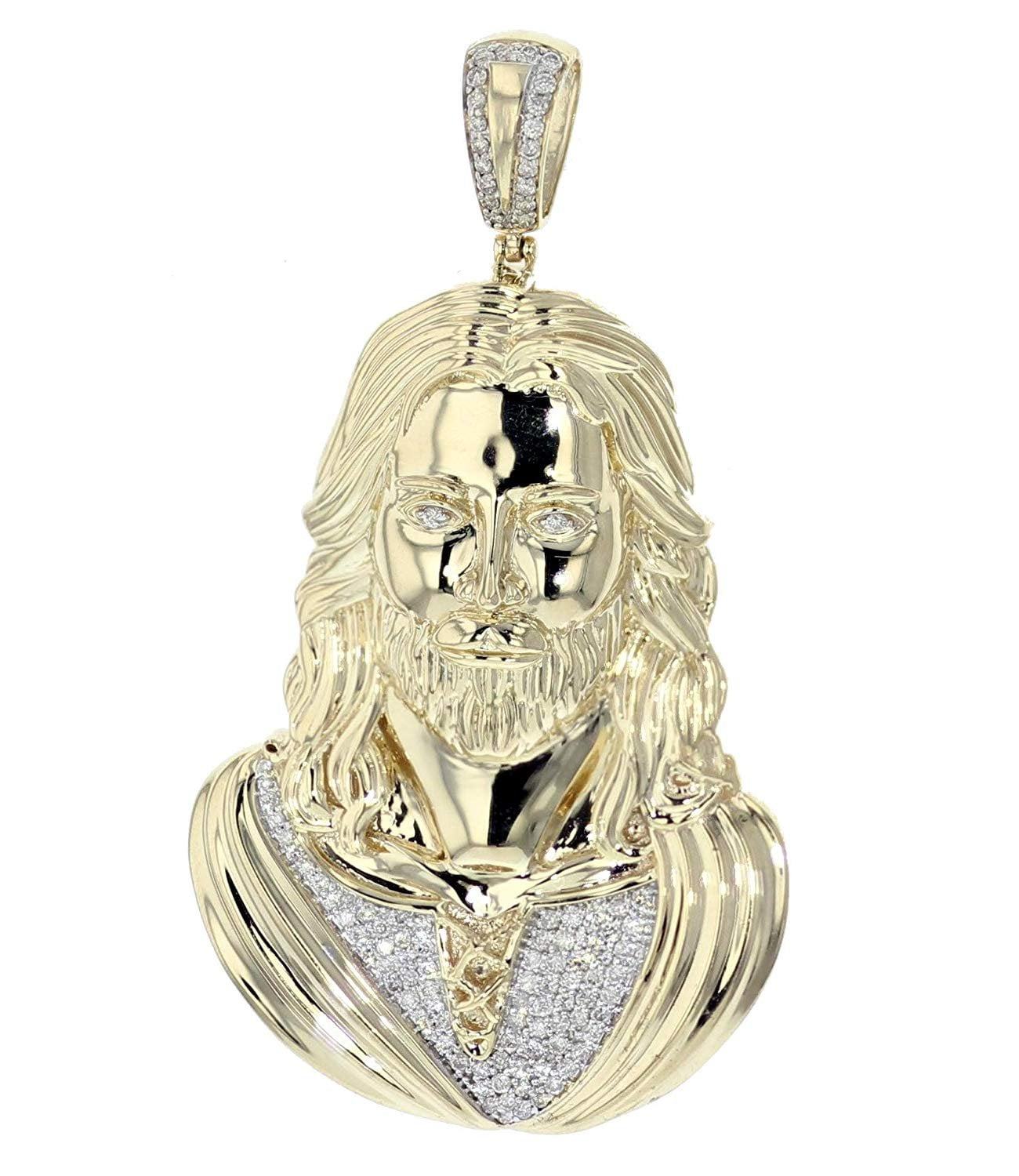 14K Gold Jesus Pendant Solid Gold 