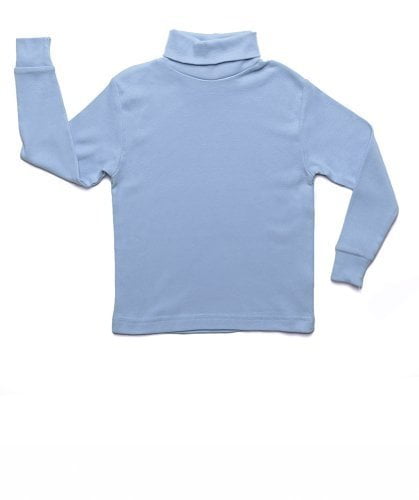 light blue mock turtleneck