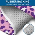 thumbnail image 4 of Pink and Purple Of Leopard Print Bathroom Rugs Sets 3 Piece,Toilet Cover Set,Absorbent Non Slip Bathroom Mats Sets with U-Shaped Contour Rug Toilet Rug Set, 4 of 5