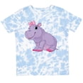 thumbnail image 3 of Inktastic Cute Purple Hippo Girls Toddler T-Shirt, 3 of 5