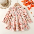 thumbnail image 2 of Happy Town Toddler Baby Girls Dress Floral Ruffled Dress Girls Casual Fall Winter Clothes, 2 of 8