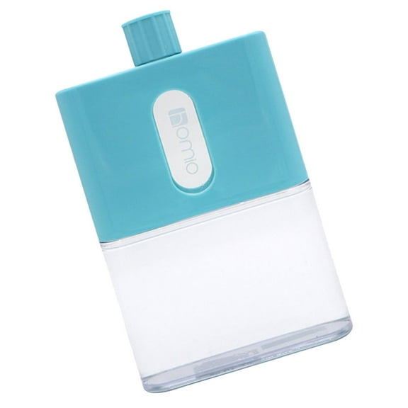 Worgeous Blue Portable Flat Water Bottle for Work Gym School and Daily Use Made of AS and Polypropylene 32 oz