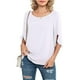 thumbnail image 1 of Pntutb moda mujer casual cuello redondo suelta tops 3/4 manga gasa blusa camisa tops Pntutb Pntutb-6931, 1 of 5