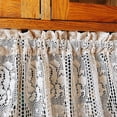 thumbnail image 3 of Retro Crochet Curtain Valance for Kitchen Window Farmhouse Short Curtains for Room Divider Boho Curtain Tiers for Coffee Decor 1 Panel Knitting Doorway Curtain, 3 of 5
