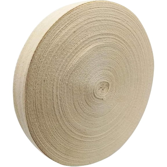 WYJ Macrame Knotting Natural Cotton Twill Tape, 55 Yards Herringbone Cotton Webbing Roll, Cuttable Twill Tape, DIY Cotton Tape for Apron Sewing Dressmaking Craft-0614