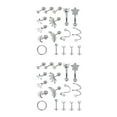thumbnail image 1 of maskred 17Pcs Stylish Stainless Steel Ear Earrings Jewelry Nose Rings Silver 2Set, 1 of 6