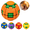 Orange, variant on 1Pcs 3D Printed Rotating Stress Ball, Press-to-Spin Squishy Fidget Object, Mechanical Kinetic Desk Stress Relief Tool for Focus Improvement Halloween Novelty Gift(Yellow)