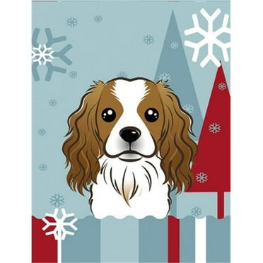 Carolines Treasures BB1720CHF Winter Holiday Cavalier Spaniel Flag Canvas House Size