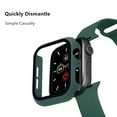 thumbnail image 3 of LEIXIUER Sport Silicone Strap With Hard Case for Apple Watch Bands 38mm 40mm 42mm 44mm,  Tempered Glass Protective Cover Bump With Adjustable Elastic Bands Wristbands for iWatch Series SE 6 5 4 3 2 1, 3 of 12
