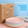 thumbnail image 3 of 1-Pack Wheat Straw Plates 8.75" Unbreakable Dishwasher Safe Eco-Friendly Tableware, Assorted Colors, 3 of 7