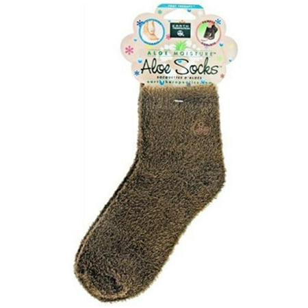 Earth Therapeutics Socks Infused Socks- Brown - Pair 