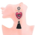 thumbnail image 2 of Pendientes New Eye con borlas y flecos grandes para mujer, joyería bohemia - E1109 Negro - Código de modelo 8601 E1109 Negro, 2 of 2