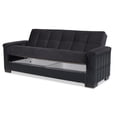 thumbnail image 5 of Ottomanson Origins Pro Sofa Bed with Storage 74", Black Microfiber, 5 of 10