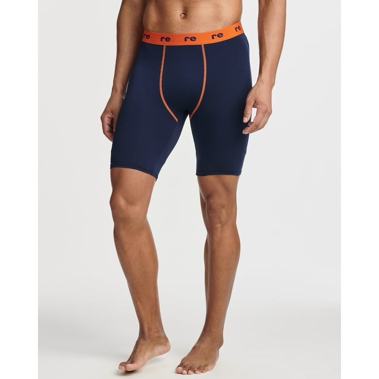 Real Essentials 5 Pack Mens Compression Shorts Quick Dry