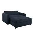 thumbnail image 5 of Serta Tennyson Scandinavian Convertible Loveseat with Full Size Sleeper, Navy Blue Woven Fabric, 5 of 7