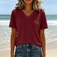 thumbnail image 4 of Neewe Short Sleeve V Neck Tees for Womens Tops Daily Fashion Clothes 2026 Casual Summer Spring Fall Outfits, 4 of 6