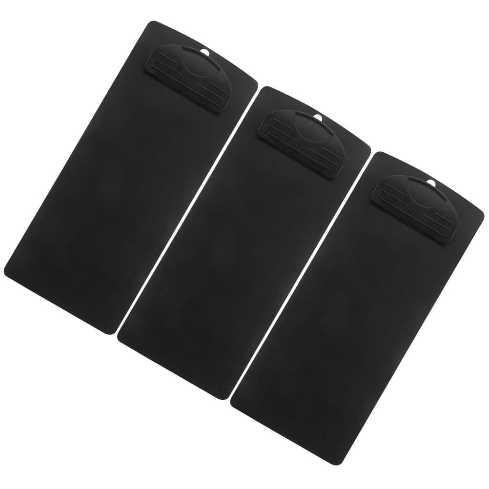 LOLIPPYY Set of 3 Black Clipboards for Menus Bills and Office Documents - Portable and Writing Boards