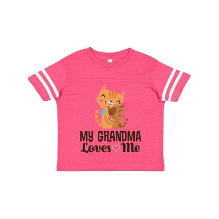 

Inktastic Grandma Loves Me Girls Granddaughter Cat Gift Toddler Toddler Girl T-Shirt