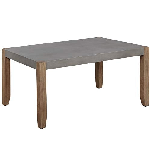 Table Basse Newport 36 Pouces L en Faux Béton et Bois