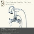 thumbnail image 5 of Water Creation 3.375" Center Wall Mount Solid Brass Tub Faucet in Chrome, 5 of 8