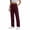 Wine, variant on AherBiu Workout Pants for Women Ribbed Straight Leg Drawstring Elastic Waisted Casual Loose Fitted Sweat Pants with Pockets(X-Large,White)