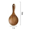thumbnail image 7 of Travelwant Wooden Rice Paddle Wood Spoons Wooden Rice Paddle Versatile Serving Spoon Nonstick Heat Resistance Cooking Spoon Serving Spoon for Kitchen Cookware, 7 of 7