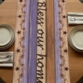 thumbnail image 5 of Table Runners 72 Inches Long Dress Scarves, Western Texas Star Vintage Farmhouse Kitchen Table Runner, Coffee Tablerunners, Retro Farmhouse Purple Brown Wooden 16x72 Inch, 5 of 9