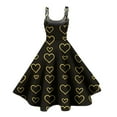 thumbnail image 4 of LWavelet 2026 Valentine's Fitted Heart Floral Dress, Women's Rose Blossom Sleeveless A Line Flowy Casual Sundresses Black M, 4 of 4